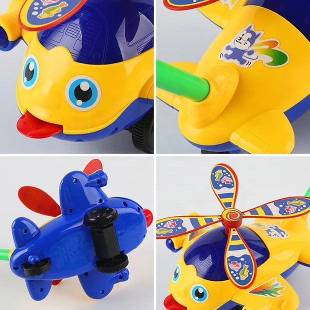 Baby Walker Push Toy – Plane & Car Push-Along Outdoor Toy for Toddlers