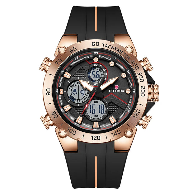 Men’s LIGE Sports Watch Quartz Analog Digital Design
