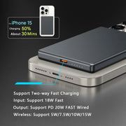5000mAh PD20W Wireless Powerbank Charger, 10000mAh Ultra Slim Backup Battery