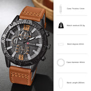 Men’s Luxury Fashion Watch with Leather Strap