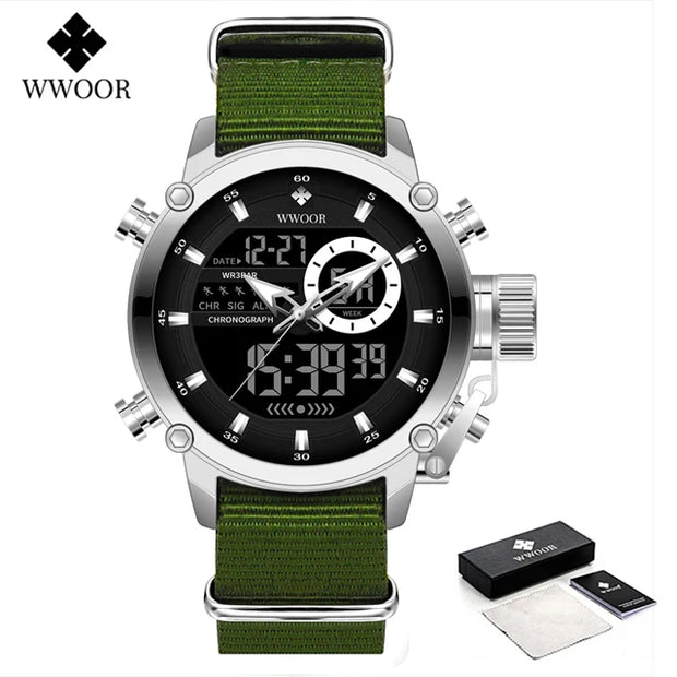WWOOR Fashion Watches for Men Luxury Digital Design