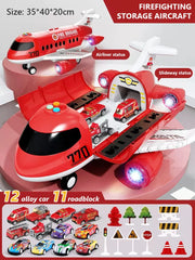 Large Airplane Toy with Mini Cars – Diecast Transport Aircraft Set