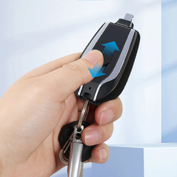 Portable Keychain Mini Power Bank 1500mAh Type-C Emergency Charger