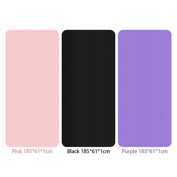 Yoga Mat Non Slip Exercise Mat 10mm Thick Solid Color Fitness Mat 72x23.8in Yoga Workout Mat Multi-Function for Home Gym