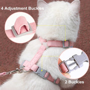 Detachable Cat Collar & Harness Set with Tag for Cats & Dogs