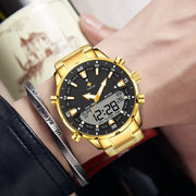 WWOOR Men’s Luxury Digital Sports Watch – Big LED Waterproof Quartz Wristwatch