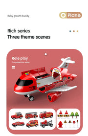 Large Airplane Toy with Mini Cars – Diecast Transport Aircraft Set
