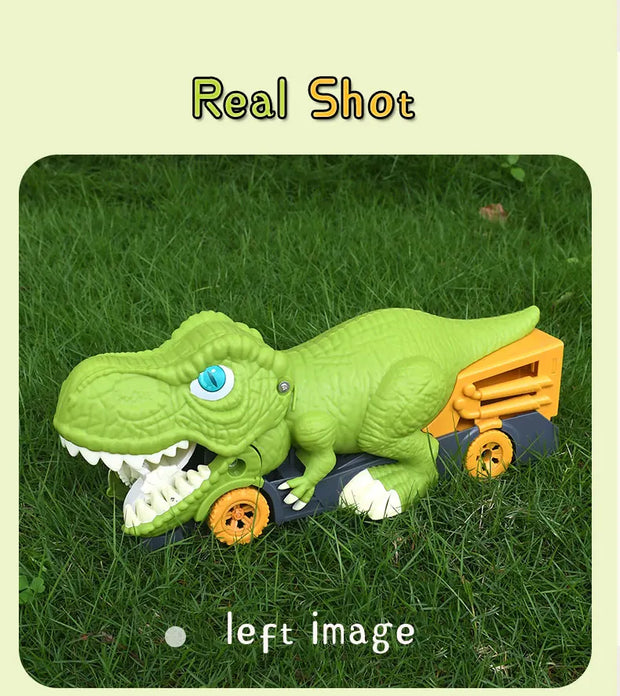 Dinosaur Car Carrier Truck Toy – Racing Track Playset for Kids