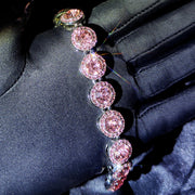 Hip Hop Iced-Out Cuban Chain Bracelet for Women