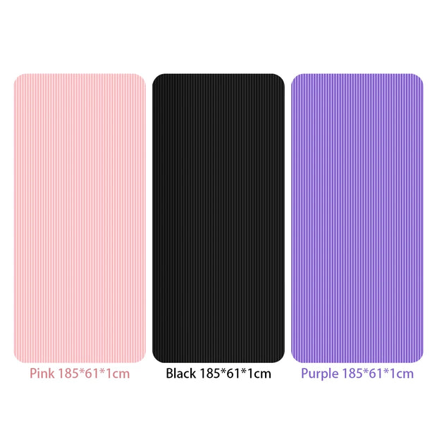 Yoga Mat Non Slip Exercise Mat 10mm Thick Solid Color Fitness Mat 72x23.8in Yoga Workout Mat Multi-Function for Home Gym