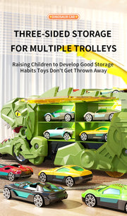 Dinosaur Track Toy Car Set – T-Rex Puzzle Playset for Kids 3-6