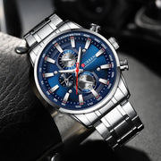 CURREN Men’s Luxury Quartz Watch – Sport Waterproof Chronograph