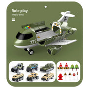 Large Airplane Toy with Mini Cars – Diecast Transport Aircraft Set