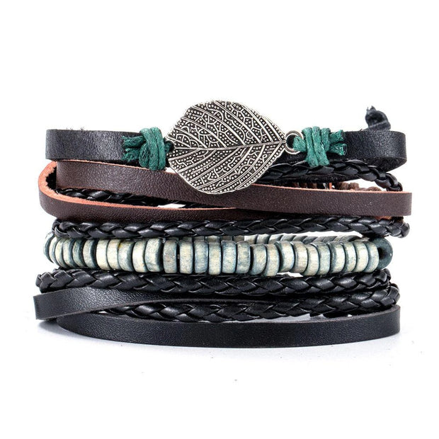 Premium Leather Braided Bracelet for Men Jewelry