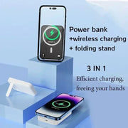 20,000mAh Magnetic Wireless Power Bank Mini Portable for iPhone 12-15, Xiaomi, Quick Charge
