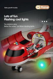 Large Airplane Toy with Mini Cars – Diecast Transport Aircraft Set
