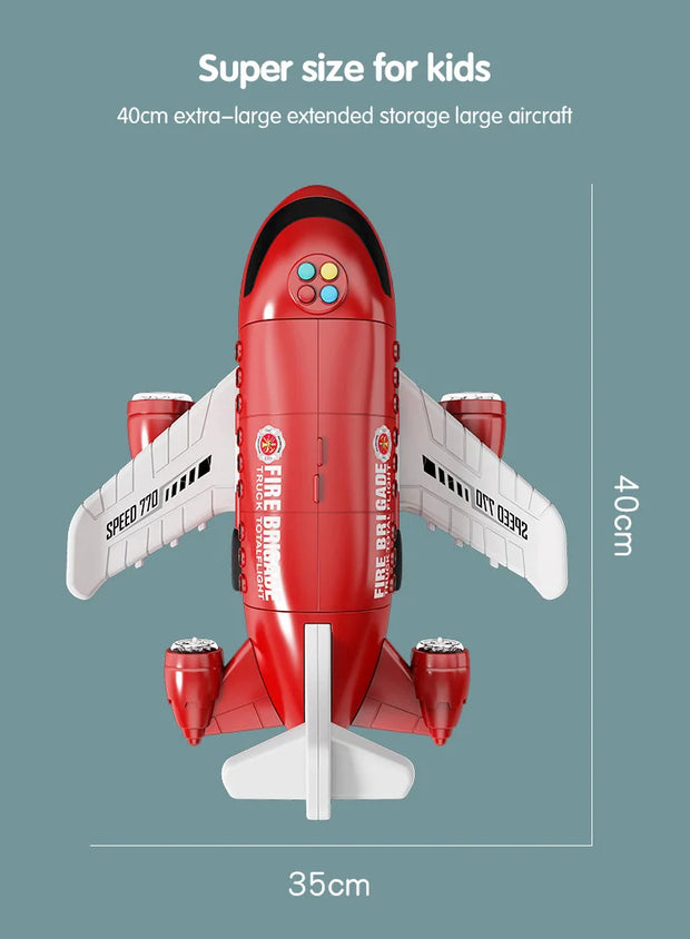 Large Airplane Toy with Mini Cars – Diecast Transport Aircraft Set