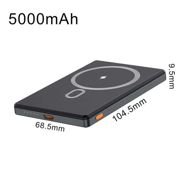 5000mAh PD20W Wireless Powerbank Charger, 10000mAh Ultra Slim Backup Battery