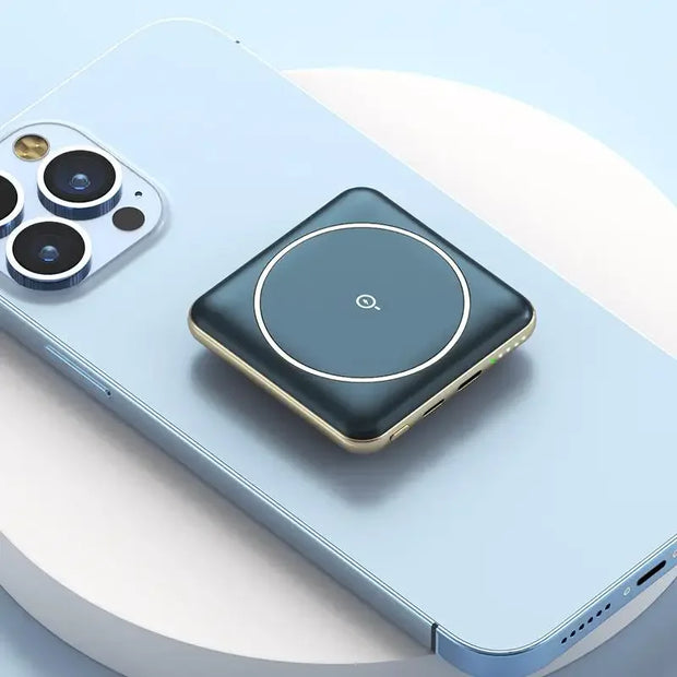 Portable Mini Magnetic Wireless Power Bank 5000mAh Fast Charger for iPhone & Android