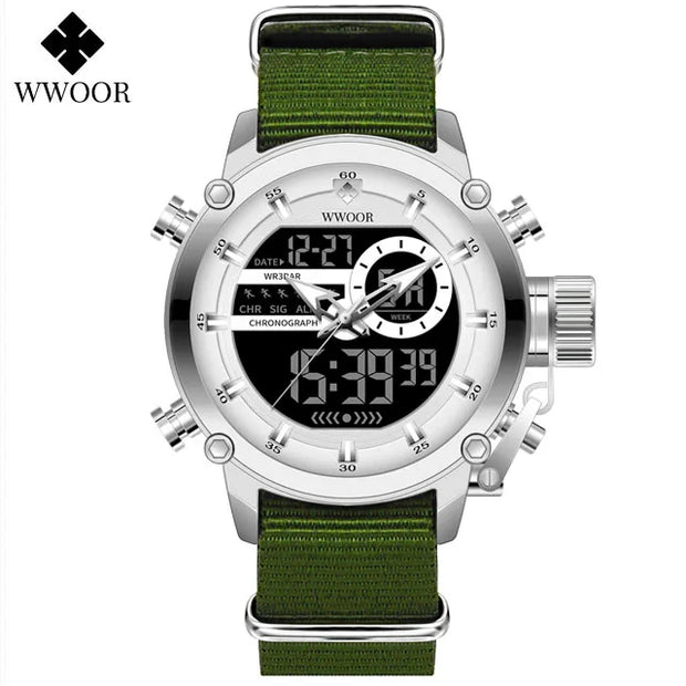 WWOOR Fashion Watches for Men Luxury Digital Design