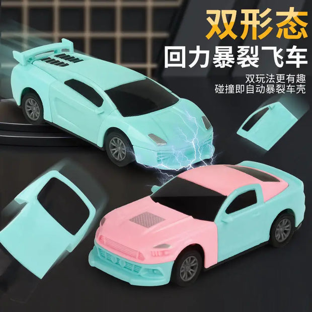 Children's Rebound Collision Explosion Car DIY Model Toy for Boys & Girls