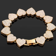 Hip Hop Iced-Out Cuban Chain Bracelet for Women