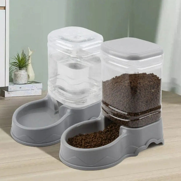 3.8L PP Pet Feeder & Water Fountain, Automatic Drink Bowl for Cats & Dogs