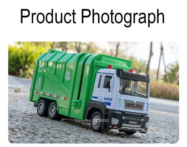 Urban Sanitation Toy Car – Engineering Garbage Truck with Sound, Educational Toy for Kids