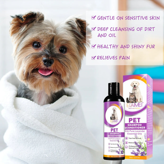 Dog Shampoo – Anti-Itch, Odor Removal, Stain Care & Hair Nourishing Pet Wash