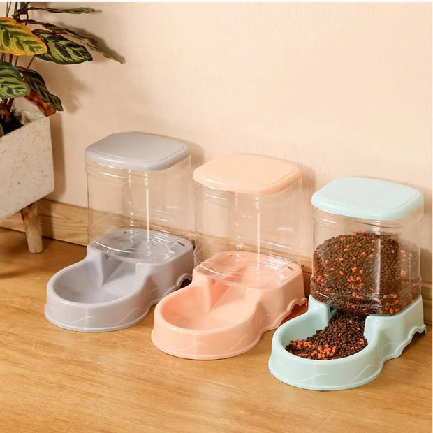3.8L PP Pet Feeder & Water Fountain, Automatic Drink Bowl for Cats & Dogs
