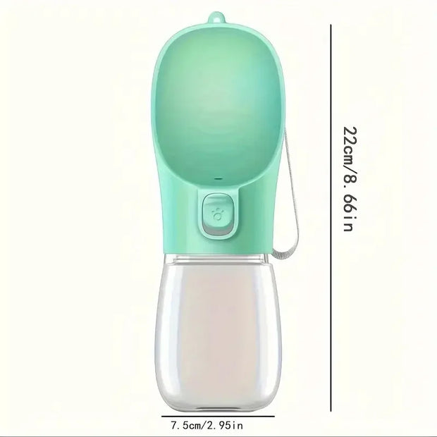 Portable Pet Water Bottle – 300ML Travel Dog & Cat Drinking Bowl for Outdoor Walks