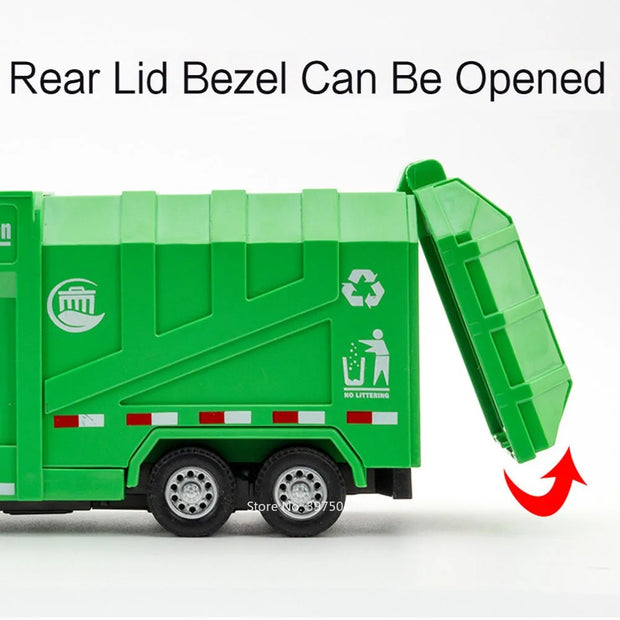 Urban Sanitation Toy Car – Engineering Garbage Truck with Sound, Educational Toy for Kids