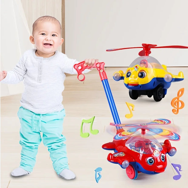 Baby Walker Push Toy – Plane & Car Push-Along Outdoor Toy for Toddlers