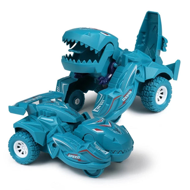 2-in-1 Dinosaur Transformation Car Toy – Action Collision Vehicle for Kids