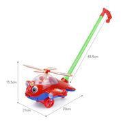 Baby Walker Push Toy – Plane & Car Push-Along Outdoor Toy for Toddlers