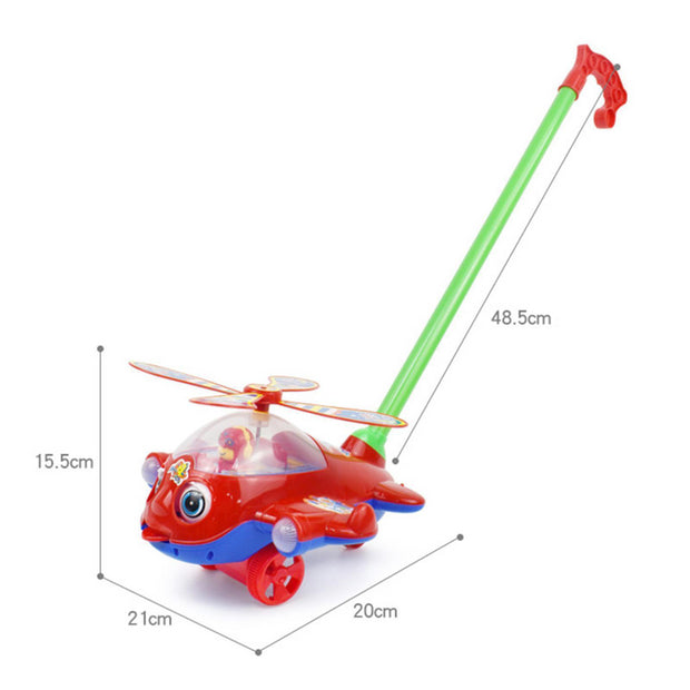 Baby Walker Push Toy – Plane & Car Push-Along Outdoor Toy for Toddlers