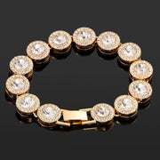 Hip Hop Iced-Out Cuban Chain Bracelet for Women