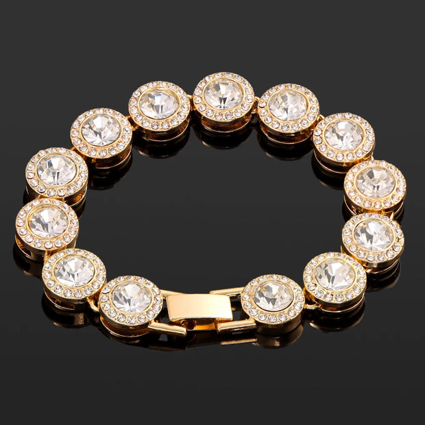 Hip Hop Iced-Out Cuban Chain Bracelet for Women