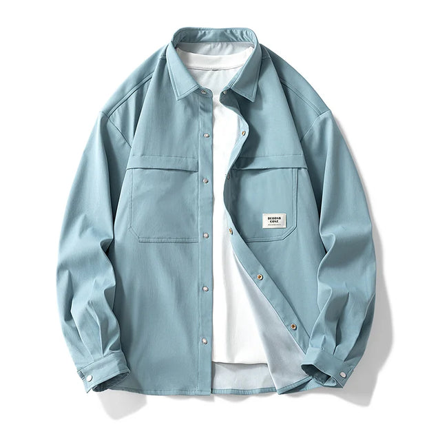 Men Jacket American Style Comfortable Breathable Fashionable Versatile Workwear Jacket