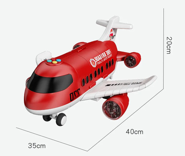 Large Airplane Toy with Mini Cars – Diecast Transport Aircraft Set