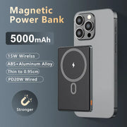 5000mAh PD20W Wireless Powerbank Charger, 10000mAh Ultra Slim Backup Battery