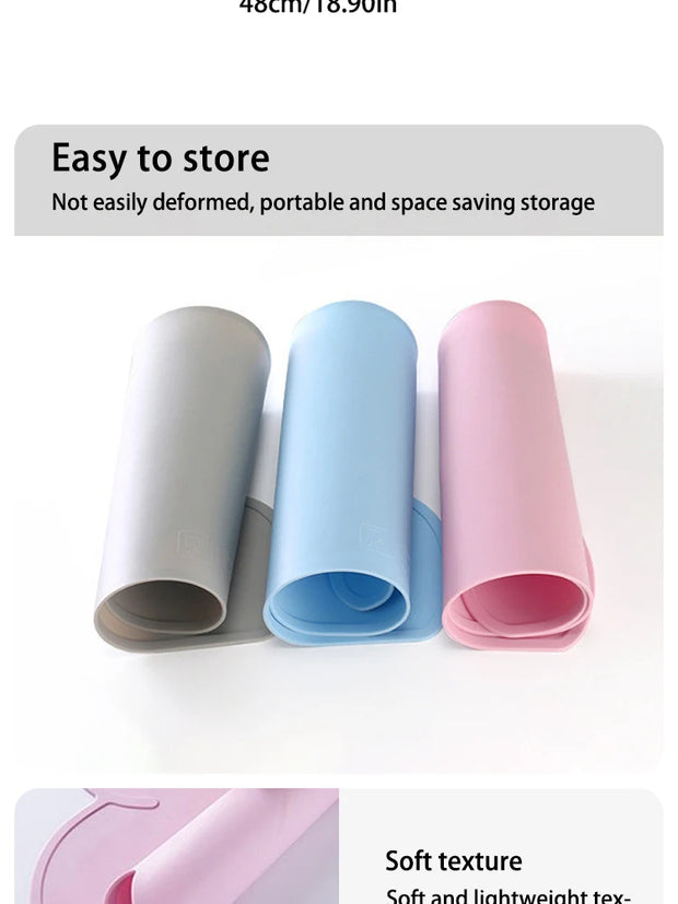 Non-Slip Waterproof Pet Feeding Mat – Silicone Placemat for Dogs & Cats