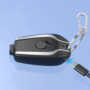 Portable Keychain Mini Power Bank 1500mAh Type-C Emergency Charger