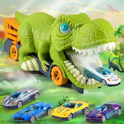 Dinosaur Car Carrier Truck Toy – Racing Track Playset for Kids