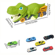 Dinosaur Car Carrier Truck Toy – Racing Track Playset for Kids