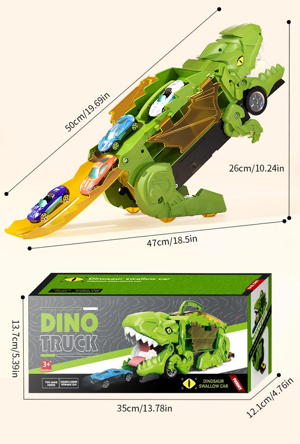 Dinosaur Track Toy Car Set – T-Rex Puzzle Playset for Kids 3-6