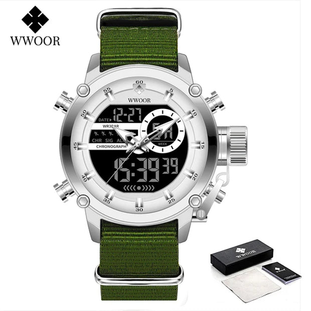 WWOOR Fashion Watches for Men Luxury Digital Design