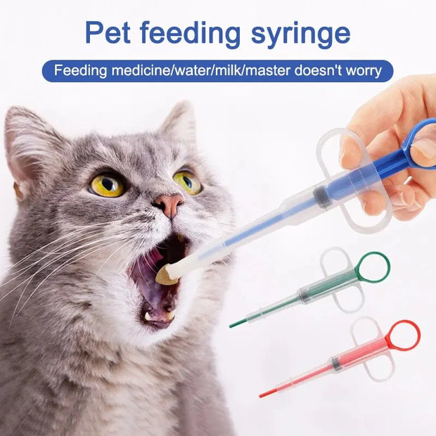 Pet Silicone Pill & Liquid Feeder – Reusable Dog & Cat Medicine Dispenser