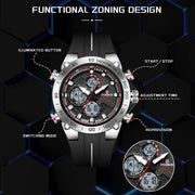 Men’s LIGE Sports Watch Quartz Analog Digital Design