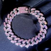 Hip Hop Iced-Out Cuban Chain Bracelet for Women